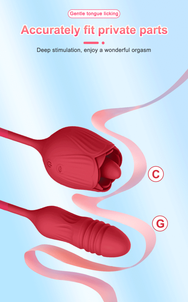 rosa-flor-lengua-con-vibracion-5 Vibrador rosa con empuje
